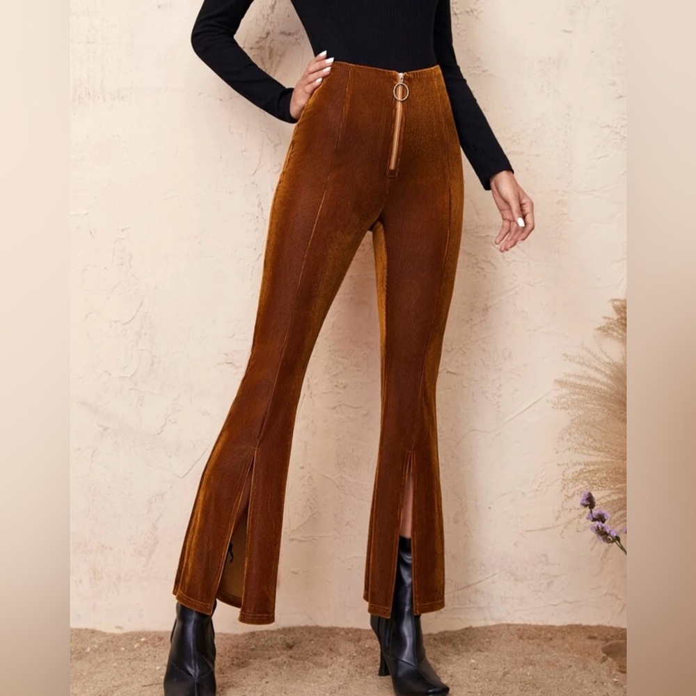 Stylish Brown Boot Cut Pants
